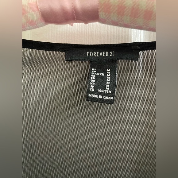 Forever 21 Black Sheer Bodysuit, M - Picture 4 of 7